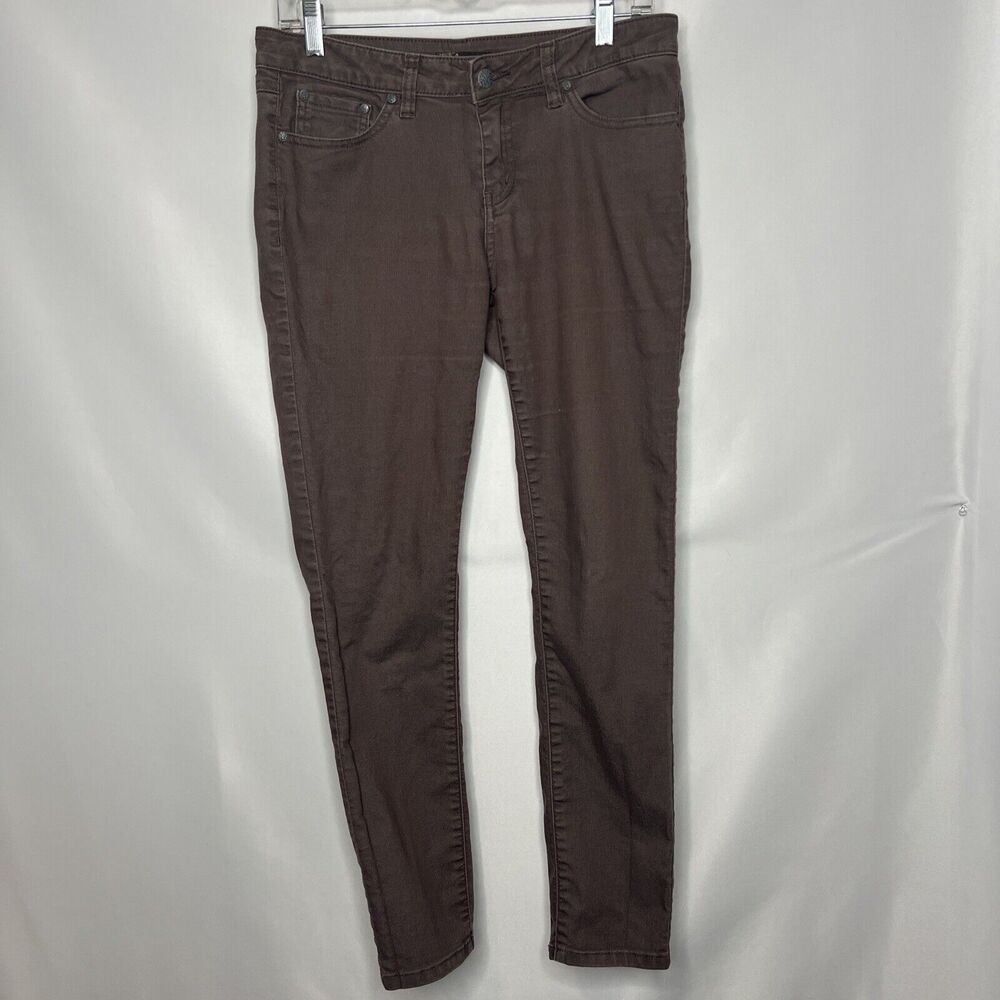 prAna Kayla Jean Volcanic Plum Sz 6/28 Short Inseam Organic Cotton Blend